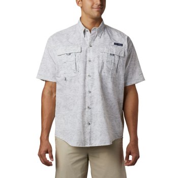 Columbia PFG Super Bahama Short Sleeve, Camisa Grises Para Hombre | 621937-IPJ